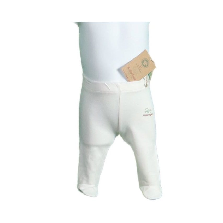04 Footed Pants Plain Ecru 1