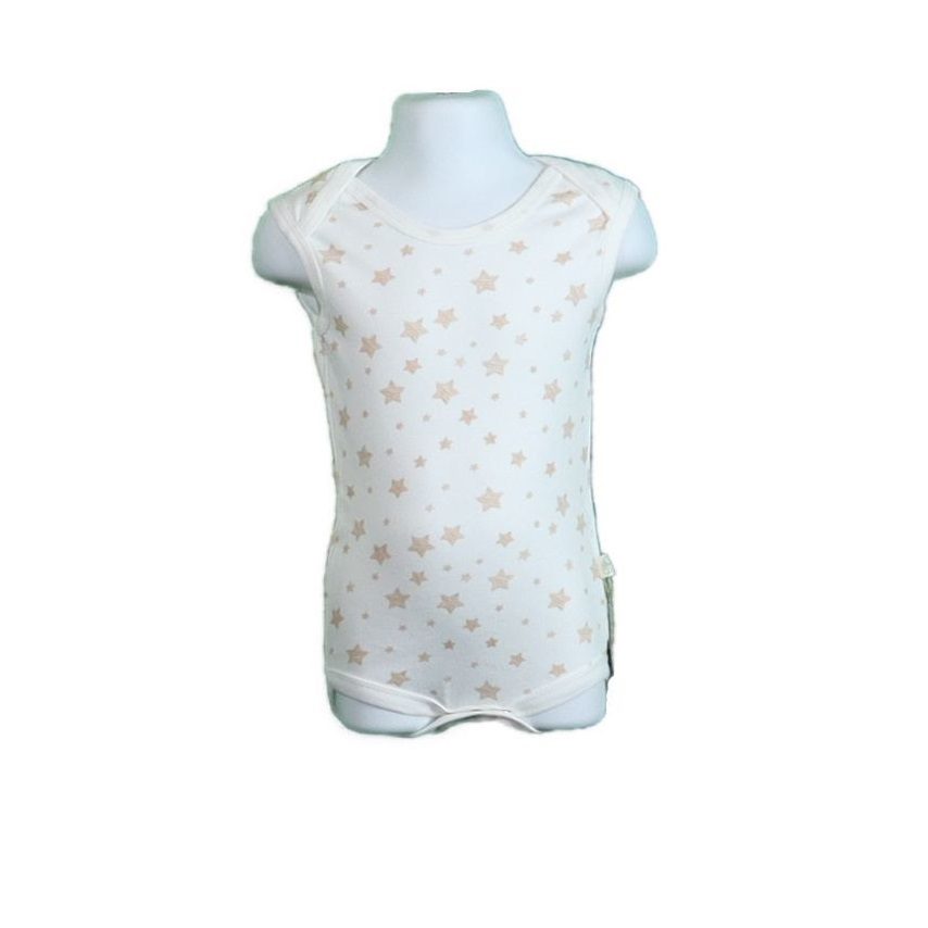 05 Sleeveless Onesie Stars Ecru 1