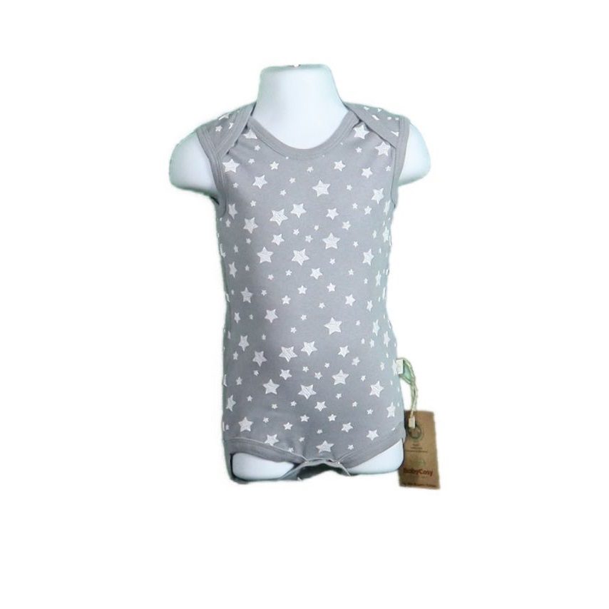 05 Sleeveless Onesie Stars Grey 1