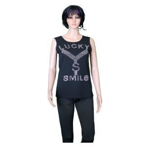 1037 PR Clothing Black Lucky Top 1