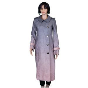 1342 PR Clothing Long Pink Grey Coat 1