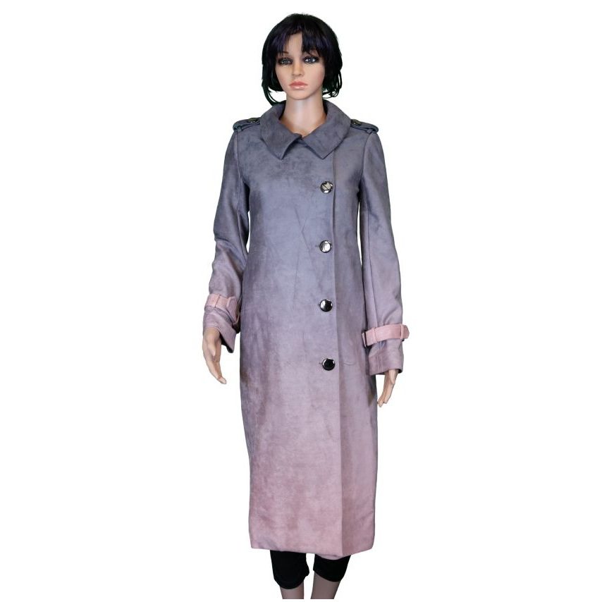1342 PR Clothing Long Pink Grey Coat 1