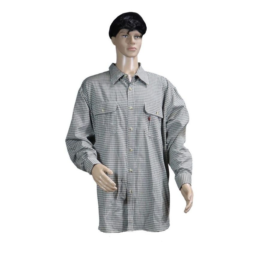 15 Advent Blk Beige White Check Shirt 1