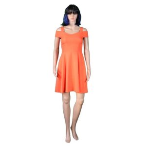 20 Orange Strappy Dress 1